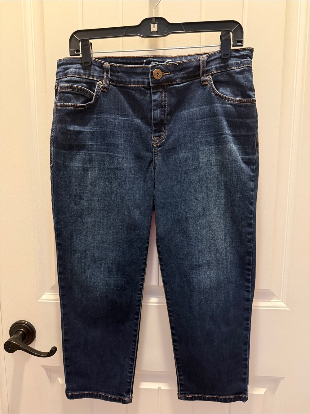 INC International Concepts Dark Blue Women’s Ankle/Cropped Stretch Jeans (12P)